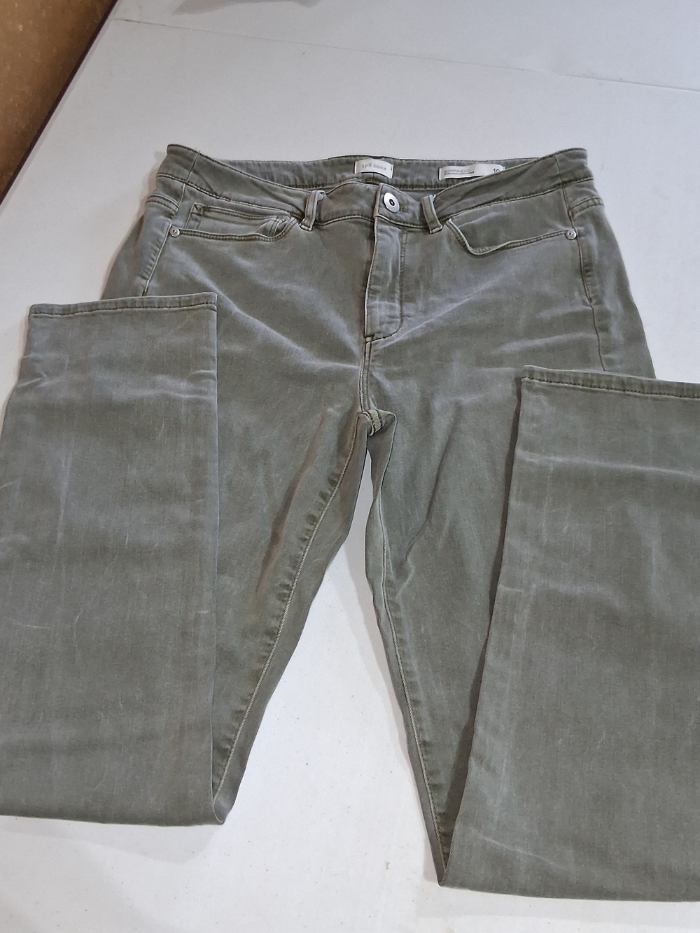 J. Jill Straight-Leg Jeans in Sage Green